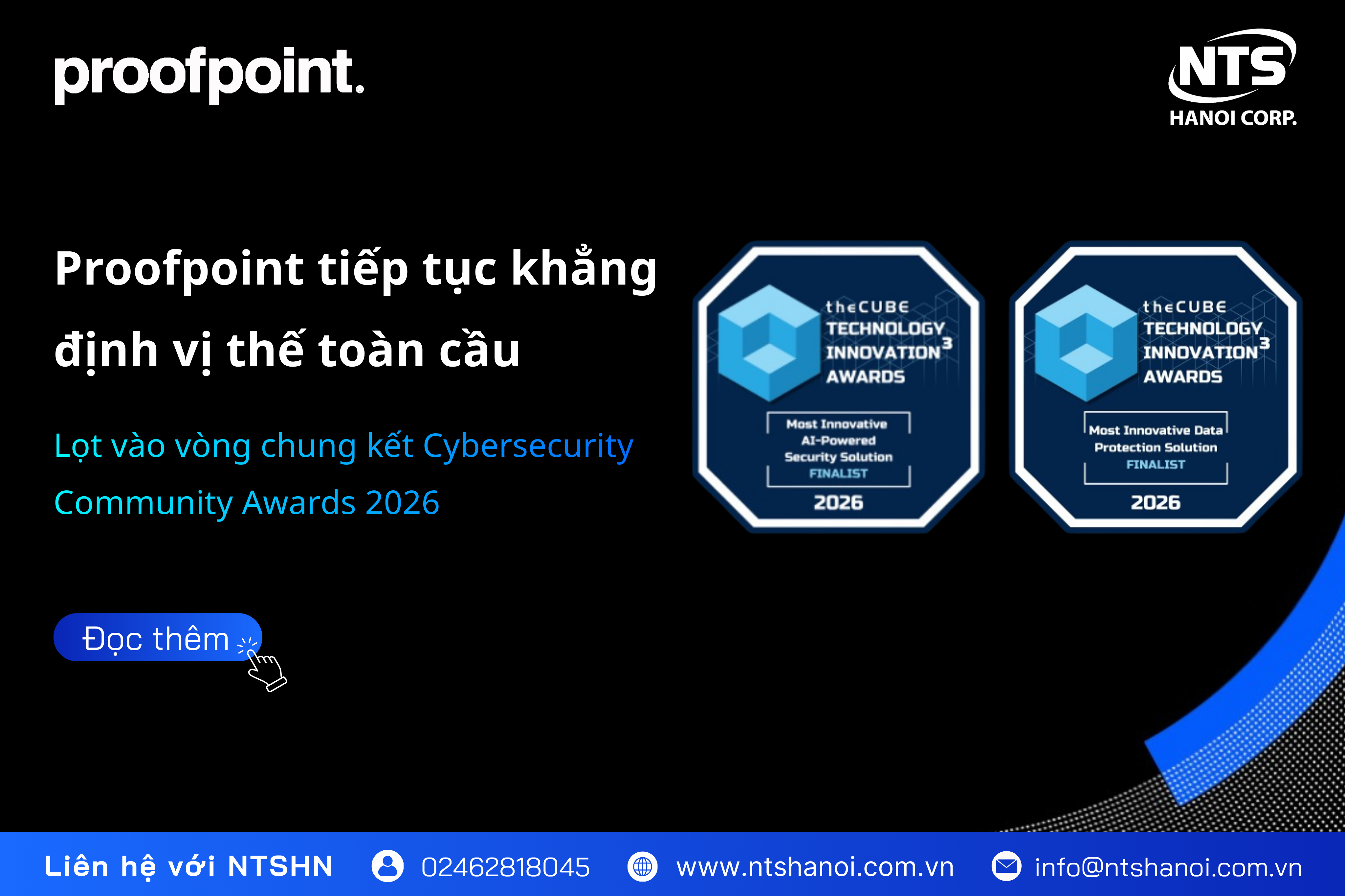 alt="Proofpoint Human-Centric Security được vinh danh Finalist Cybersecurity Community Awards 2026"