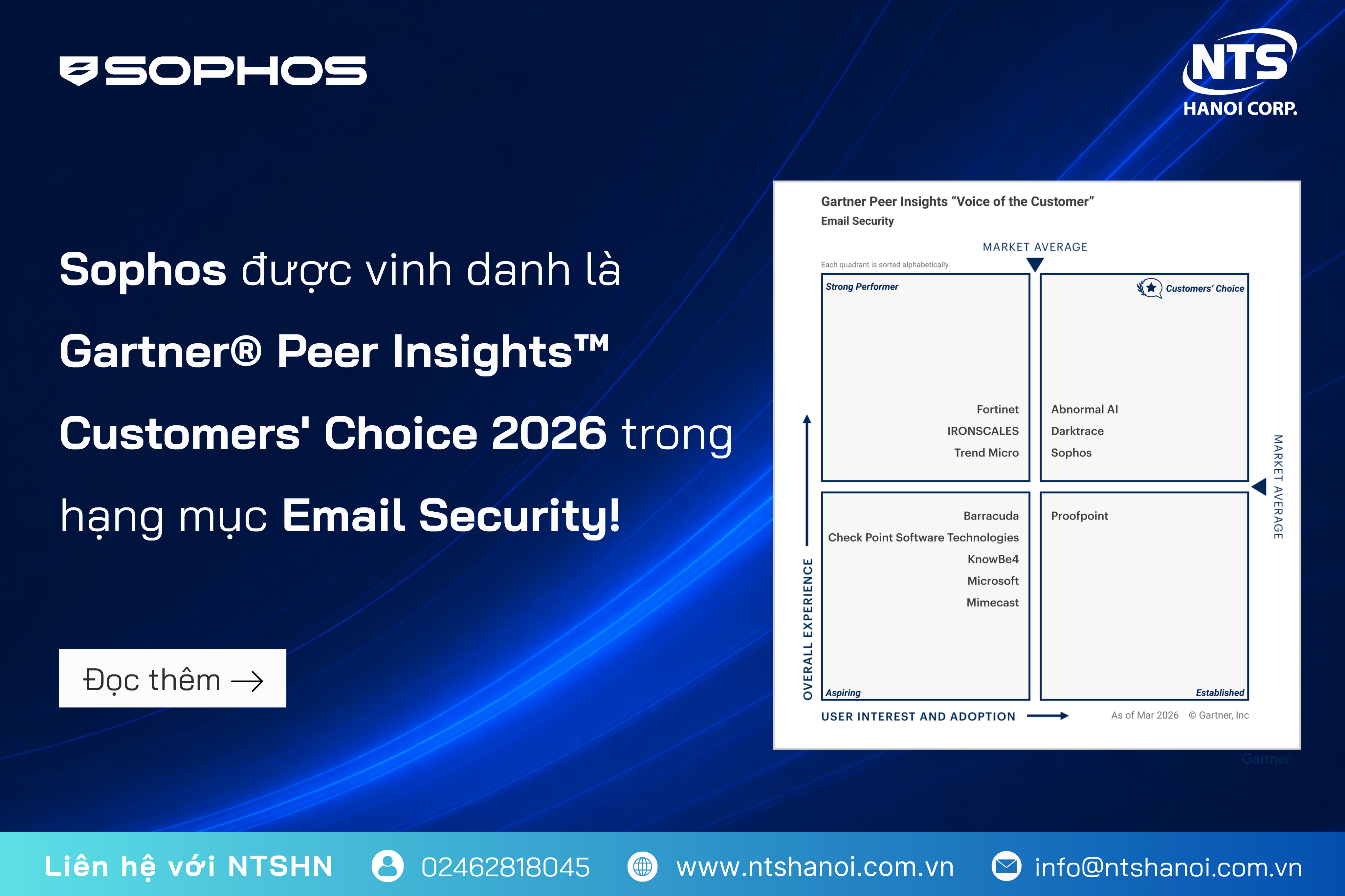 Sophos Email Security được vinh danh Customers’ Choice 2026